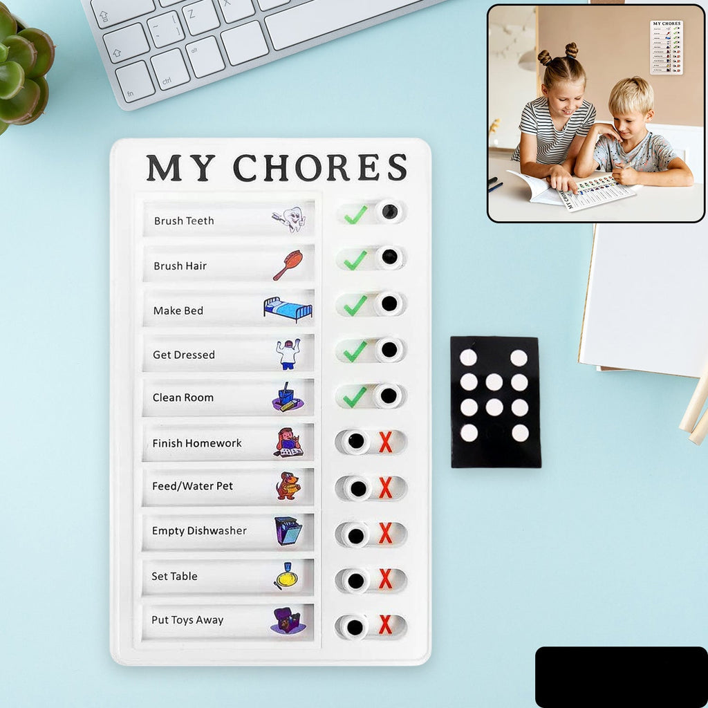 4448 Portable My Chores Home Note Board Management Planning Memo Boards Reminding Time. (Size - 20x12cm)